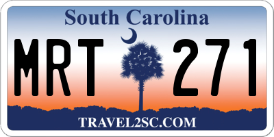 SC license plate MRT271