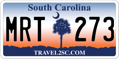 SC license plate MRT273