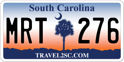 SC license plate MRT276