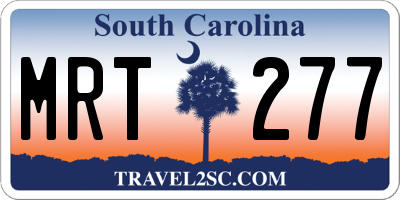 SC license plate MRT277