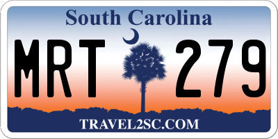 SC license plate MRT279