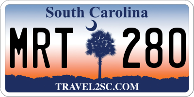 SC license plate MRT280