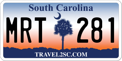 SC license plate MRT281