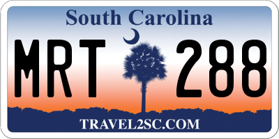 SC license plate MRT288
