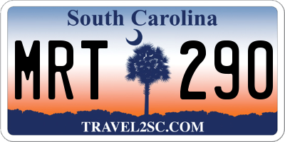 SC license plate MRT290