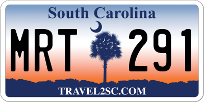 SC license plate MRT291