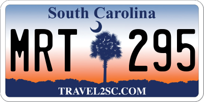 SC license plate MRT295