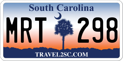 SC license plate MRT298