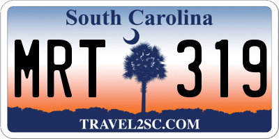 SC license plate MRT319