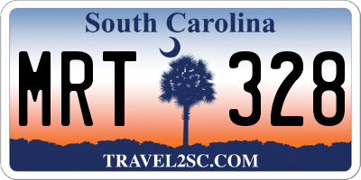 SC license plate MRT328