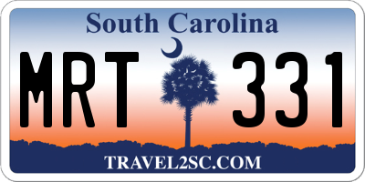 SC license plate MRT331