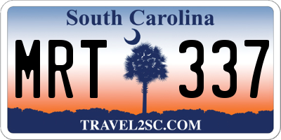 SC license plate MRT337