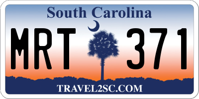 SC license plate MRT371