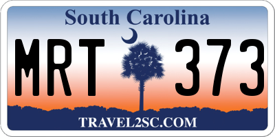 SC license plate MRT373