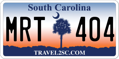 SC license plate MRT404
