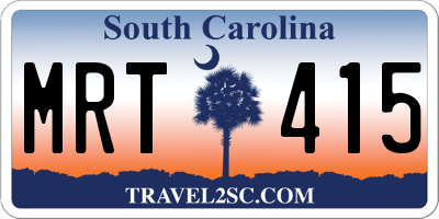 SC license plate MRT415