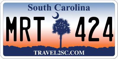 SC license plate MRT424