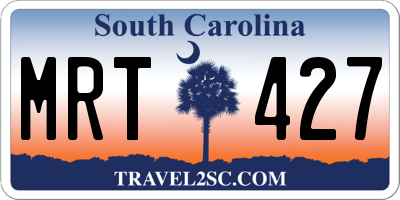 SC license plate MRT427