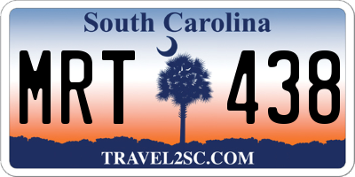 SC license plate MRT438