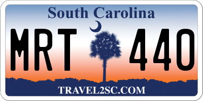 SC license plate MRT440