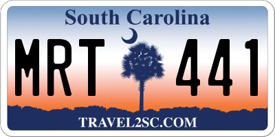 SC license plate MRT441