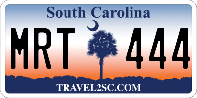 SC license plate MRT444