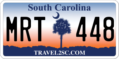 SC license plate MRT448