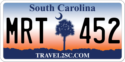 SC license plate MRT452