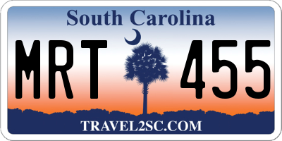 SC license plate MRT455