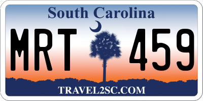 SC license plate MRT459