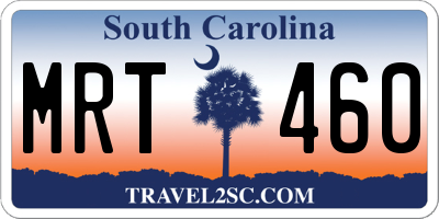 SC license plate MRT460