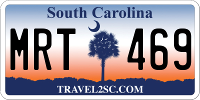 SC license plate MRT469