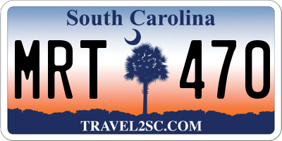 SC license plate MRT470