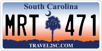 SC license plate MRT471