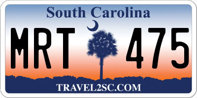 SC license plate MRT475
