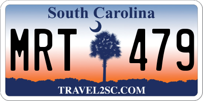 SC license plate MRT479