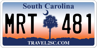 SC license plate MRT481