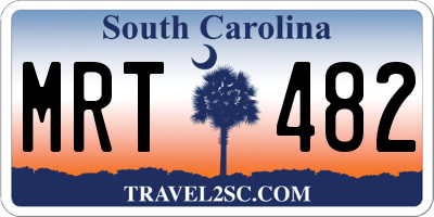 SC license plate MRT482