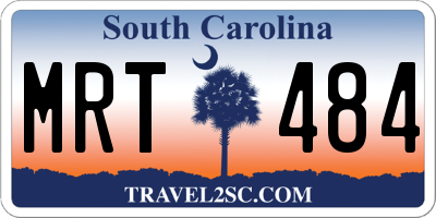SC license plate MRT484