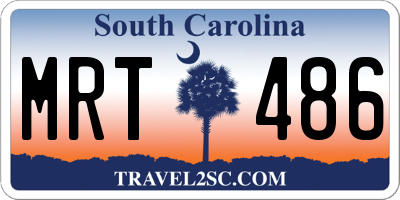 SC license plate MRT486