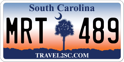 SC license plate MRT489