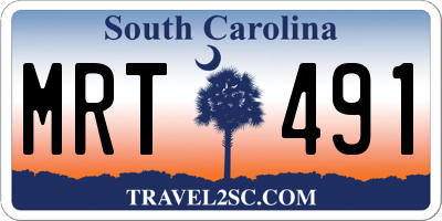 SC license plate MRT491