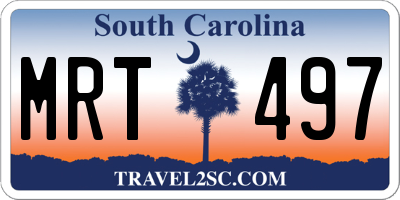 SC license plate MRT497