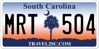 SC license plate MRT504