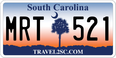 SC license plate MRT521