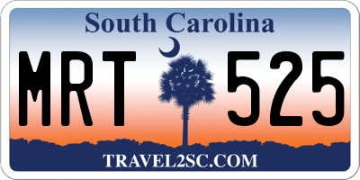 SC license plate MRT525