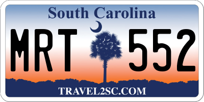 SC license plate MRT552