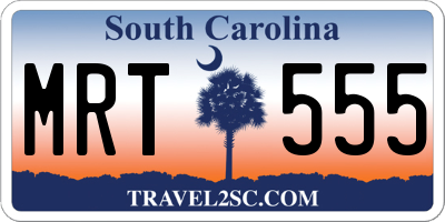 SC license plate MRT555