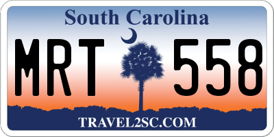SC license plate MRT558