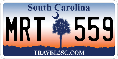 SC license plate MRT559